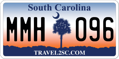 SC license plate MMH096