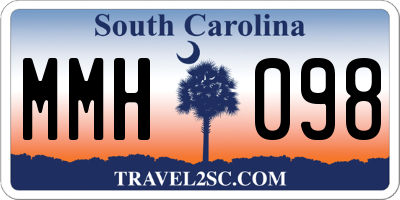 SC license plate MMH098