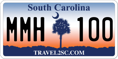 SC license plate MMH100