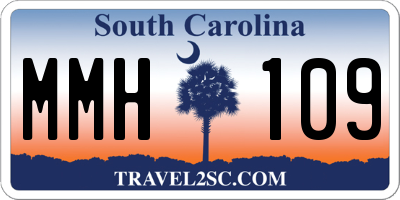 SC license plate MMH109