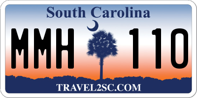 SC license plate MMH110