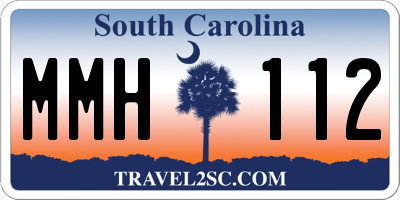 SC license plate MMH112