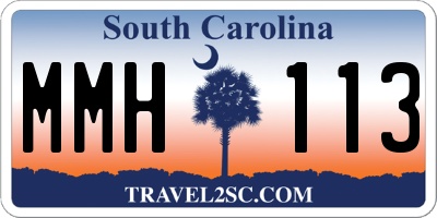 SC license plate MMH113