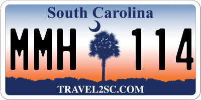 SC license plate MMH114