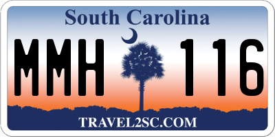 SC license plate MMH116