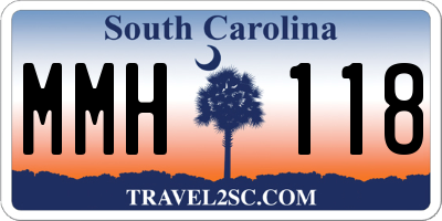 SC license plate MMH118