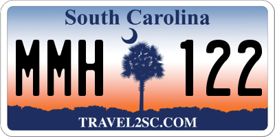 SC license plate MMH122