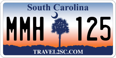 SC license plate MMH125
