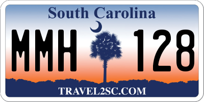 SC license plate MMH128