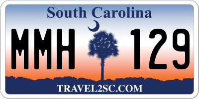 SC license plate MMH129