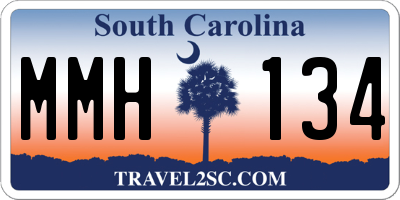 SC license plate MMH134