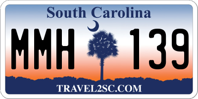 SC license plate MMH139