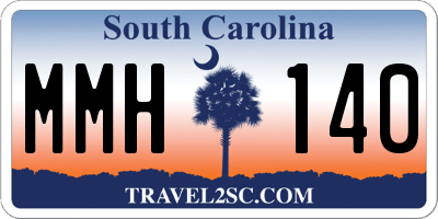 SC license plate MMH140
