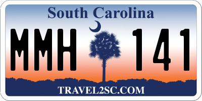 SC license plate MMH141
