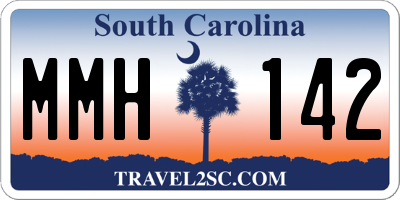 SC license plate MMH142