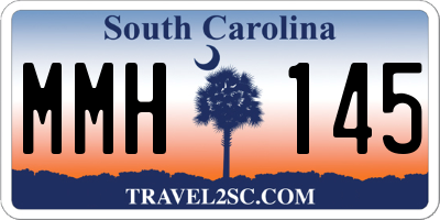 SC license plate MMH145