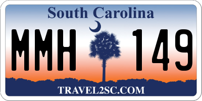 SC license plate MMH149