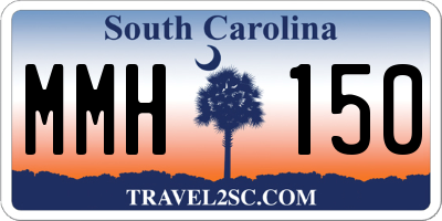 SC license plate MMH150