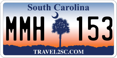 SC license plate MMH153