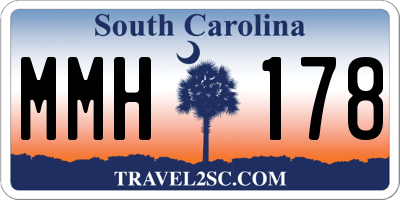 SC license plate MMH178