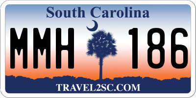 SC license plate MMH186