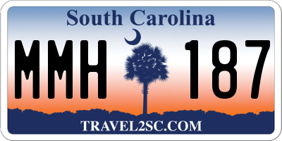 SC license plate MMH187