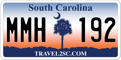SC license plate MMH192