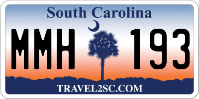 SC license plate MMH193