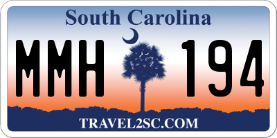 SC license plate MMH194