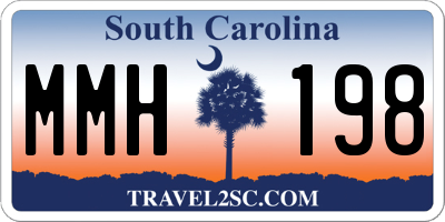 SC license plate MMH198