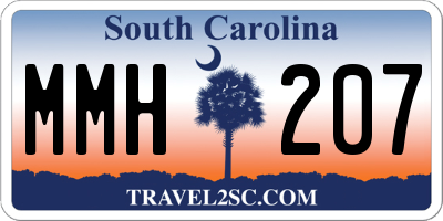 SC license plate MMH207