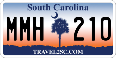 SC license plate MMH210