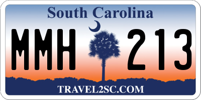 SC license plate MMH213