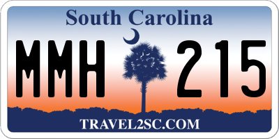 SC license plate MMH215