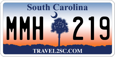 SC license plate MMH219