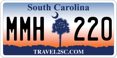SC license plate MMH220