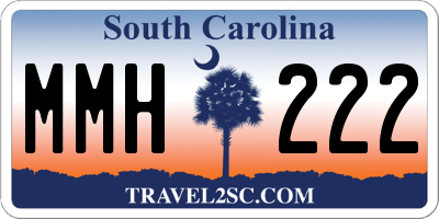 SC license plate MMH222