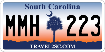 SC license plate MMH223