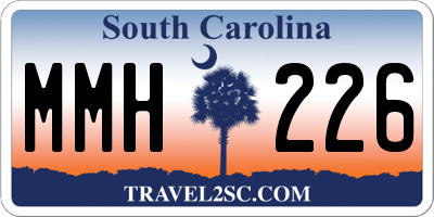 SC license plate MMH226