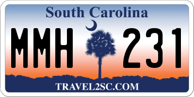 SC license plate MMH231