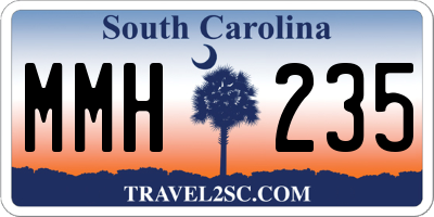 SC license plate MMH235
