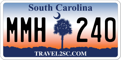 SC license plate MMH240