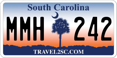 SC license plate MMH242
