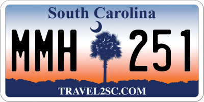 SC license plate MMH251