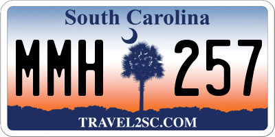 SC license plate MMH257