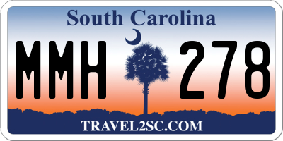 SC license plate MMH278