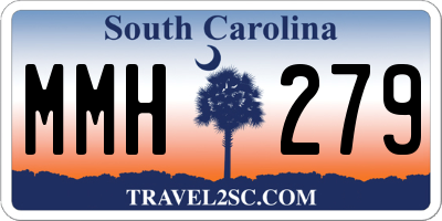 SC license plate MMH279