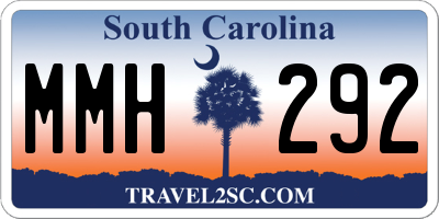 SC license plate MMH292