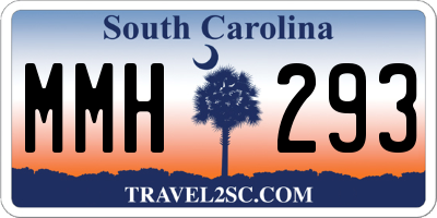 SC license plate MMH293