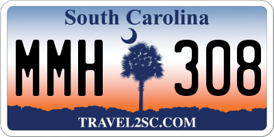 SC license plate MMH308